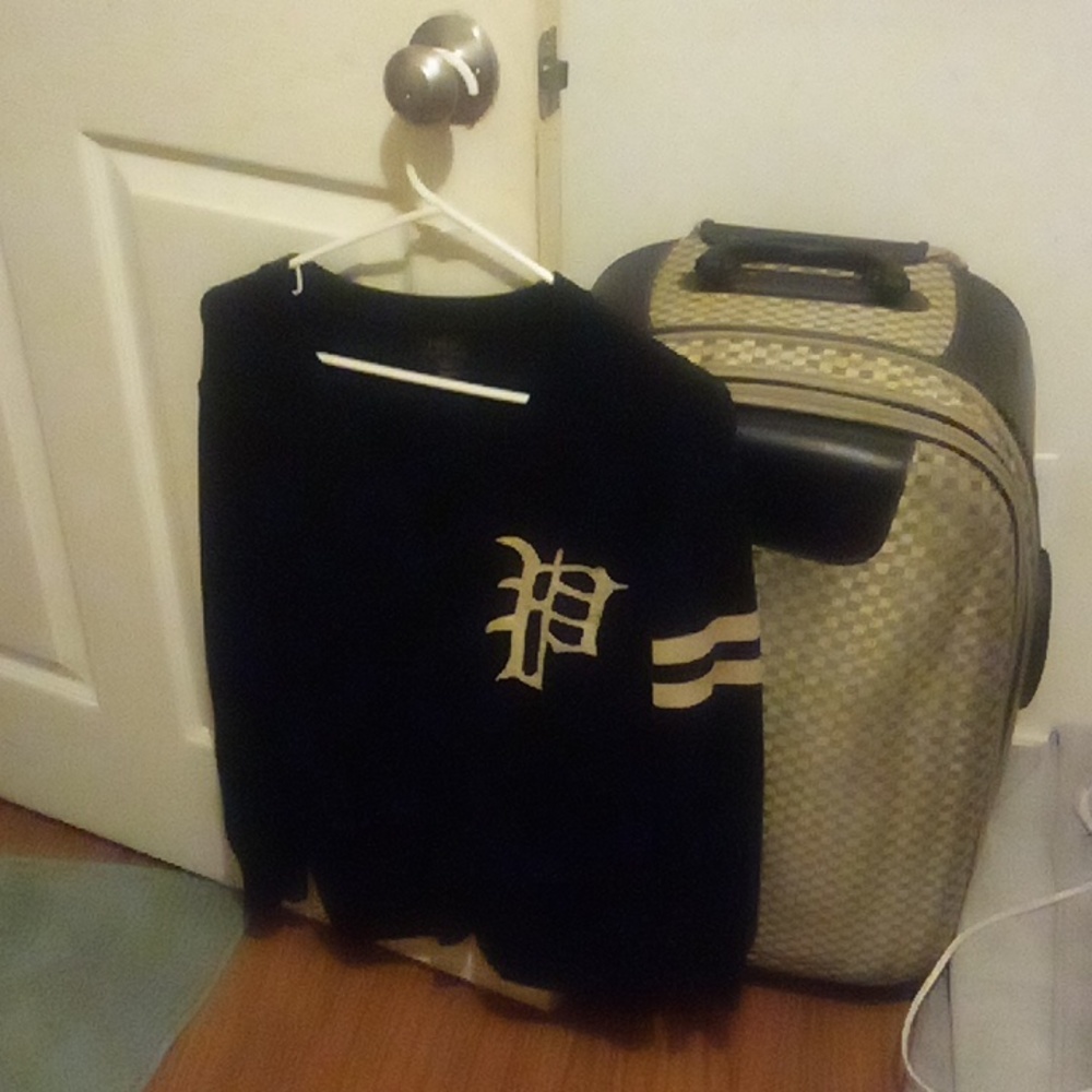 BLACK BUTTON UP POLO RALPH LAUREN SWEATER SIZE LARGE 12-14